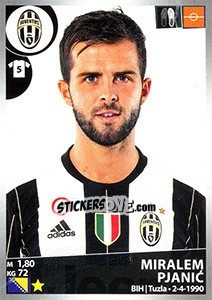 Sticker Miralem Pjanic - Calciatori 2016-2017 - Panini