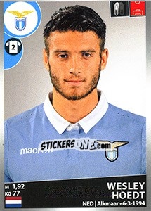 Sticker Wesley Hoedt - Calciatori 2016-2017 n. 287 - Panini