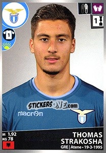 Sticker Thomas Strakosha - Calciatori 2016-2017 - Panini