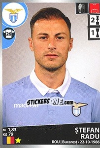 Sticker Ștefan Radu - Calciatori 2016-2017 n. 292 - Panini