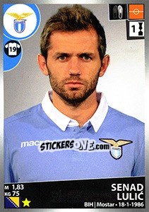 Figurina Senad Lulic - Calciatori 2016-2017 - Panini