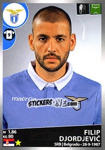 Sticker Filip Djordjevic - Calciatori 2016-2017 - Panini