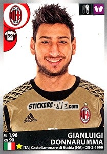Sticker Gianluigi Donnarumma - Calciatori 2016-2017 n. 316 - Panini