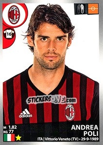 Cromo Andrea Poli - Calciatori 2016-2017 - Panini