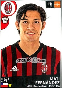 Sticker Mati Fernández - Calciatori 2016-2017 n. 322 - Panini