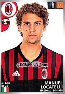 Figurina Manuel Locatelli - Calciatori 2016-2017 - Panini