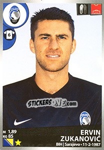 Sticker Ervin Zukanovic - Calciatori 2016-2017 n. 7 - Panini