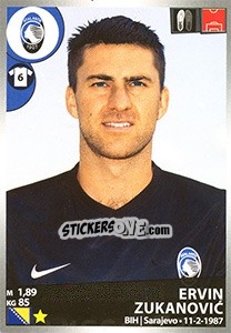 Figurina Ervin Zukanovic - Calciatori 2016-2017 - Panini