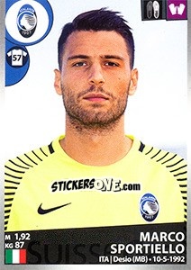 Sticker Marco Sportiello - Calciatori 2016-2017 - Panini