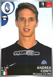 Sticker Andrea Conti - Calciatori 2016-2017 n. 10 - Panini