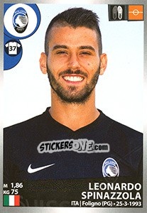 Sticker Leonardo Spinazzola - Calciatori 2016-2017 - Panini