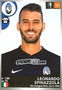 Sticker Leonardo Spinazzola - Calciatori 2016-2017 n. 14 - Panini