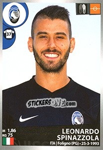 Figurina Leonardo Spinazzola - Calciatori 2016-2017 - Panini