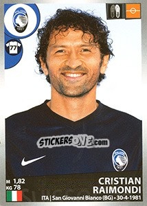 Sticker Cristian Raimondi - Calciatori 2016-2017 n. 15 - Panini