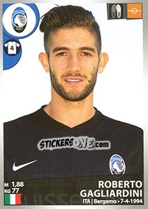 Sticker Roberto Gagliardini - Calciatori 2016-2017 n. 18 - Panini