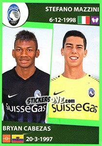 Sticker Stefano Mazzini / Bryan Cabezas - Calciatori 2016-2017 n. 28 - Panini