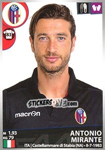 Sticker Antonio Mirante - Calciatori 2016-2017 n. 36 - Panini