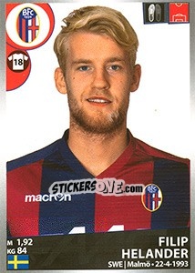 Sticker Filip Helander - Calciatori 2016-2017 n. 41 - Panini