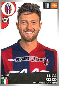 Sticker Luca Rizzo - Calciatori 2016-2017 n. 48 - Panini