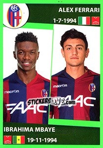 Sticker Alex Ferrari / Ibrahima Mbaye - Calciatori 2016-2017 - Panini