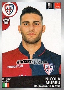 Sticker Nicola Murru - Calciatori 2016-2017 n. 67 - Panini
