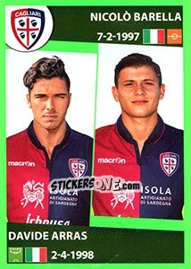 Cromo Nicolò Barella - Davide Arras - Calciatori 2016-2017 - Panini