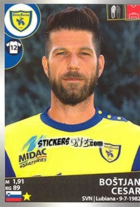 Sticker Boštjan Cesar - Calciatori 2016-2017 - Panini