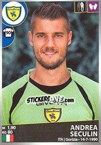 Sticker Andrea Seculin - Calciatori 2016-2017 n. 93 - Panini
