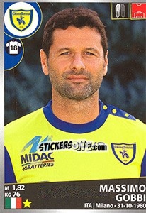 Sticker Massimo Gobbi - Calciatori 2016-2017 n. 96 - Panini