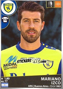 Sticker Mariano Izco - Calciatori 2016-2017 n. 99 - Panini