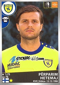 Cromo Përparim Hetemaj - Calciatori 2016-2017 - Panini