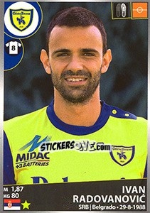 Cromo Ivan Radovanovic - Calciatori 2016-2017 - Panini