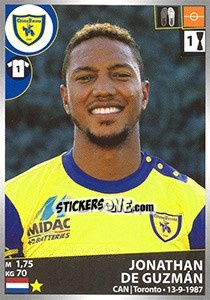 Sticker Jonathan De Guzmán - Calciatori 2016-2017 n. 105 - Panini