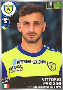 Sticker Vittorio Parigini - Calciatori 2016-2017 n. 106 - Panini