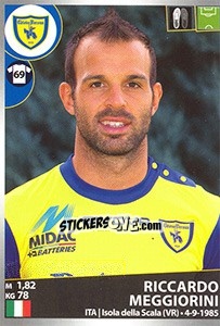 Sticker Riccardo Meggiorini - Calciatori 2016-2017 n. 109 - Panini