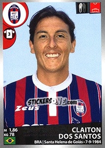 Sticker Claiton Dos Santos - Calciatori 2016-2017 n. 117 - Panini