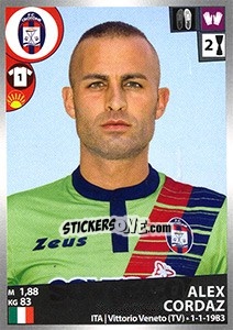 Sticker Alex Cordaz - Calciatori 2016-2017 n. 120 - Panini