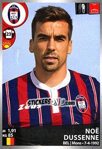 Sticker Noë Dussenne - Calciatori 2016-2017 n. 122 - Panini