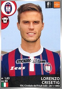 Sticker Lorenzo Crisetig - Calciatori 2016-2017 n. 129 - Panini
