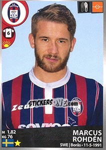 Figurina Marcus Rohdén - Calciatori 2016-2017 - Panini