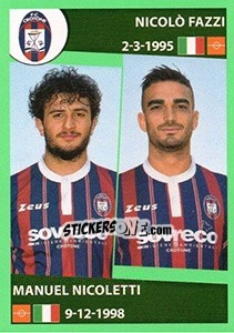 Sticker Nicolò Fazzi - Manuel Nicoletti - Calciatori 2016-2017 - Panini