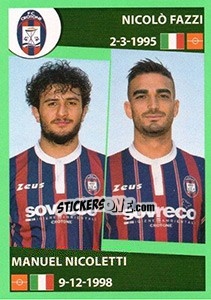 Sticker Nicolò Fazzi - Manuel Nicoletti - Calciatori 2016-2017 n. 140 - Panini