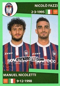 Figurina Nicolò Fazzi - Manuel Nicoletti - Calciatori 2016-2017 - Panini