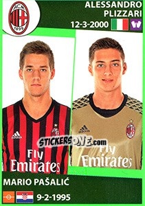 Sticker Alessandro Plizzari / Mario Pašalic - Calciatori 2016-2017 n. 336 - Panini
