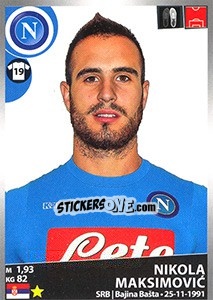 Sticker Nikola Maksimovic - Calciatori 2016-2017 - Panini