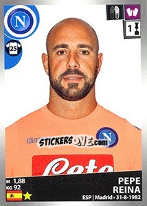 Sticker Pepe Reina - Calciatori 2016-2017 n. 344 - Panini
