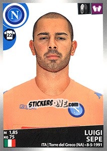 Sticker Luigi Sepe - Calciatori 2016-2017 - Panini
