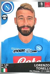 Figurina Lorenzo Tonelli - Calciatori 2016-2017 - Panini