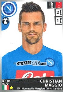 Sticker Christian Maggio - Calciatori 2016-2017 - Panini