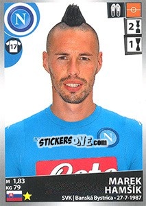 Cromo Marek Hamšík - Calciatori 2016-2017 n. 355 - Panini